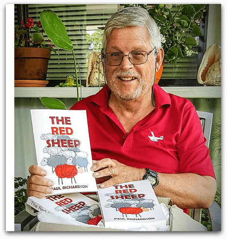 Paul Richardson an Award-winning Historical Fiction Author with his award winner book the red sheep